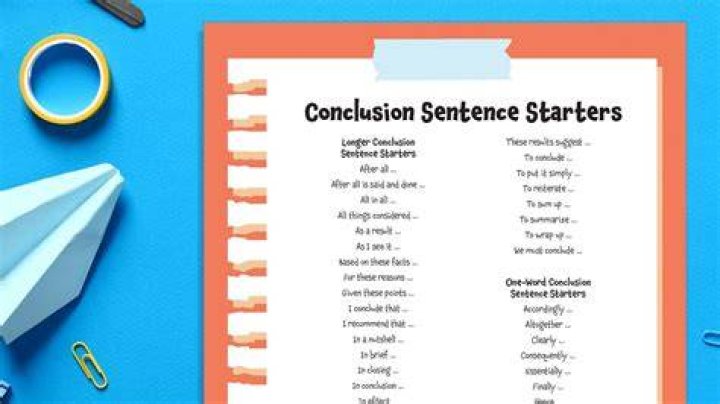 How do you start a conclusion without conclusion?