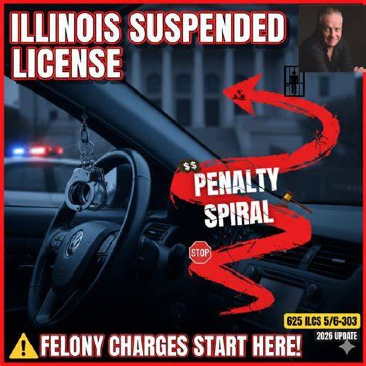 Is driving on a suspended license a felony in Illinois?