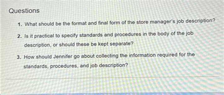 Is it practical to specify standards and procedures in the body of the job description or should these be kept separately?